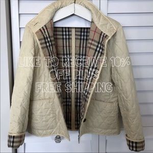 Burberry - Cream Quilted Londoner Jacket